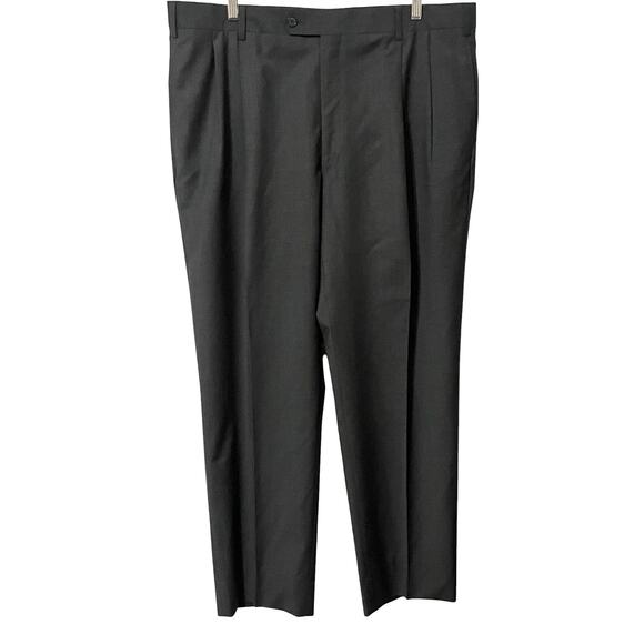 JOS. A. BANK HI-RISE PLEATED WAIST DRESS PANTS, MENS, 38X30, SMOKEY GREY, NWOT - Picture 1 of 12
